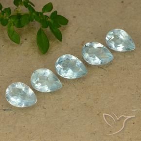 4.06 ct natürliche Himmerlblau Topas-Edelsteine, Birnenform, VVS-VS