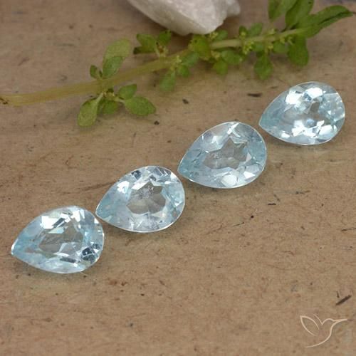 3.49 ct natürliche Himmerlblau Topas-Edelsteine, Birnenform, VVS-VS