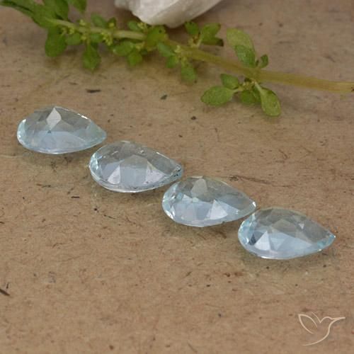 3.49 ct natürliche Himmerlblau Topas-Edelsteine, Birnenform, VVS-VS