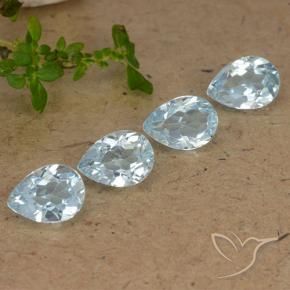 3.58 ct natürliche Himmerlblau Topas-Edelsteine, Birnenform, VVS-VS