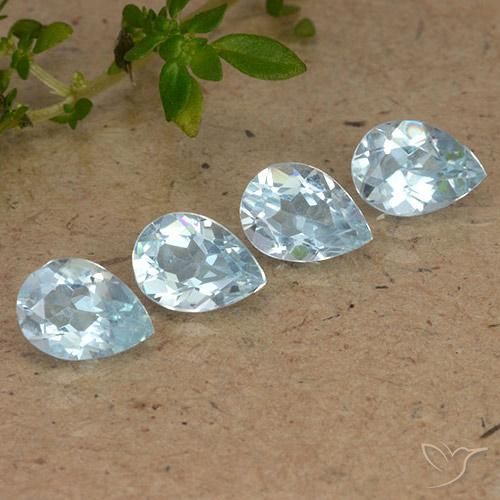 3.22 ct natürliche Himmerlblau Topas-Edelsteine, Birnenform, VVS-VS