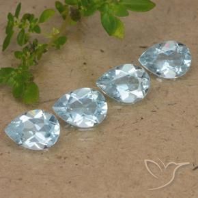 3.45 ct natürliche Himmerlblau Topas-Edelsteine, Birnenform, VVS-VS