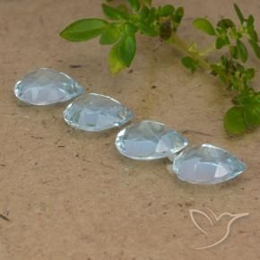 3.45 ct natürliche Himmerlblau Topas-Edelsteine, Birnenform, VVS-VS