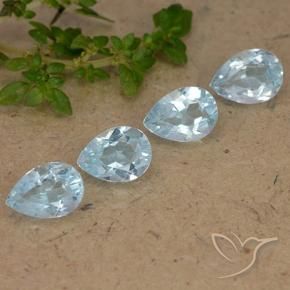 3.62 ct natürliche Himmerlblau Topas-Edelsteine, Birnenform, VVS-VS