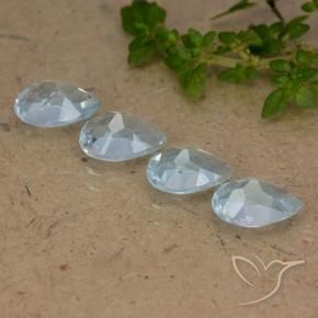 3.62 ct natürliche Himmerlblau Topas-Edelsteine, Birnenform, VVS-VS