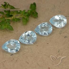 3.58 ct natürliche Himmerlblau Topas-Edelsteine, Birnenform, VVS-VS