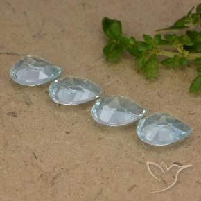 3.58 ct natürliche Himmerlblau Topas-Edelsteine, Birnenform, VVS-VS
