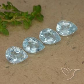 3.53 ct natürliche Himmerlblau Topas-Edelsteine, Birnenform, VVS-VS