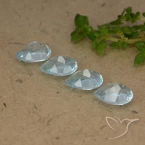 3.53 ct natürliche Himmerlblau Topas-Edelsteine, Birnenform, VVS-VS
