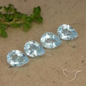 3.42 ct natürliche Himmerlblau Topas-Edelsteine, Birnenform, VVS-VS