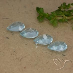 3.42 ct natürliche Himmerlblau Topas-Edelsteine, Birnenform, VVS-VS