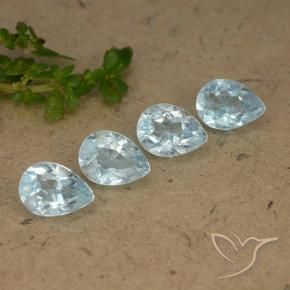 3.60 ct natürliche Himmerlblau Topas-Edelsteine, Birnenform, VVS-VS