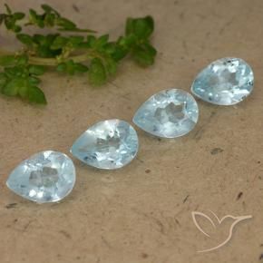 3.59 ct natürliche Himmerlblau Topas-Edelsteine, Birnenform, VVS-VS
