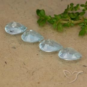 3.59 ct natürliche Himmerlblau Topas-Edelsteine, Birnenform, VVS-VS