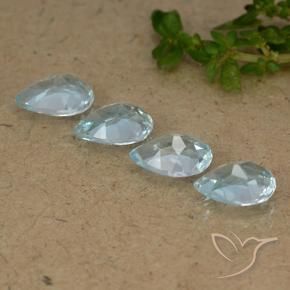 3.41 ct natürliche Himmerlblau Topas-Edelsteine, Birnenform, VVS-VS