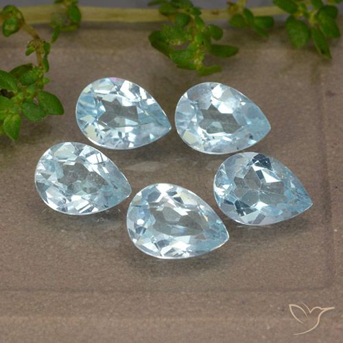 4.28ctw Natürlicher Himmerlblau Topas, Birnenform, VVS-VS