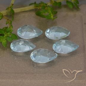4.28 ct natürliche Himmerlblau Topas-Edelsteine, Birnenform, VVS-VS