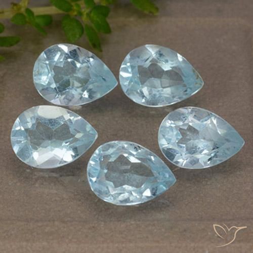 4.19 ct natürliche Himmerlblau Topas-Edelsteine, Birnenform, VVS-VS