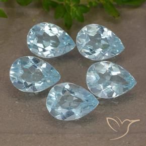 3.92 ct natürliche Himmerlblau Topas-Edelsteine, Birnenform, VVS-VS