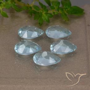3.92 ct natürliche Himmerlblau Topas-Edelsteine, Birnenform, VVS-VS