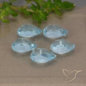 4.33 ct natürliche Himmerlblau Topas-Edelsteine, Birnenform, VVS-VS