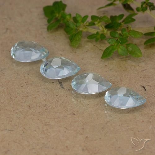 3.18 ct natürliche Himmerlblau Topas-Edelsteine, Birnenform, VVS-VS