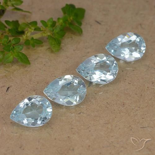 3.32 ct natürliche Himmerlblau Topas-Edelsteine, Birnenform, VVS-VS