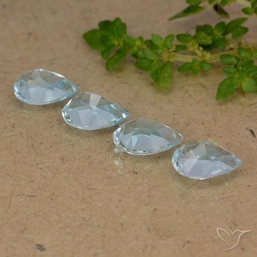 3.32 ct natürliche Himmerlblau Topas-Edelsteine, Birnenform, VVS-VS