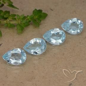 3.30 ct natürliche Himmerlblau Topas-Edelsteine, Birnenform, VVS-VS