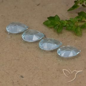 3.30 ct natürliche Himmerlblau Topas-Edelsteine, Birnenform, VVS-VS