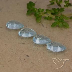 3.52 ct natürliche Himmerlblau Topas-Edelsteine, Birnenform, VVS-VS