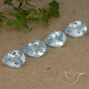 3.39 ct natürliche Himmerlblau Topas-Edelsteine, Birnenform, VVS-VS