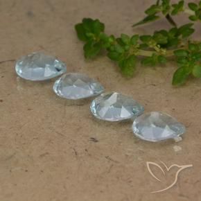 3.39 ct natürliche Himmerlblau Topas-Edelsteine, Birnenform, VVS-VS