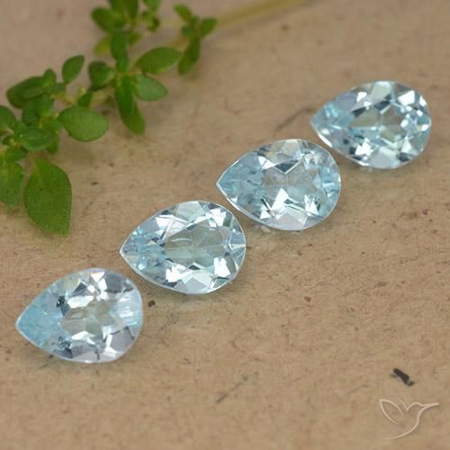 3.41 ct natürliche Himmerlblau Topas-Edelsteine, Birnenform, VVS-VS