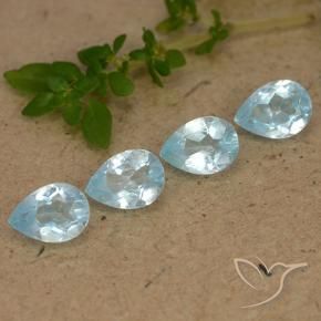 3.19 ct natürliche Himmerlblau Topas-Edelsteine, Birnenform, VVS-VS
