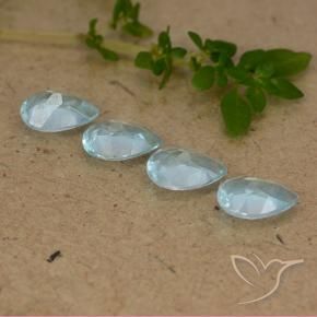 3.19 ct natürliche Himmerlblau Topas-Edelsteine, Birnenform, VVS-VS
