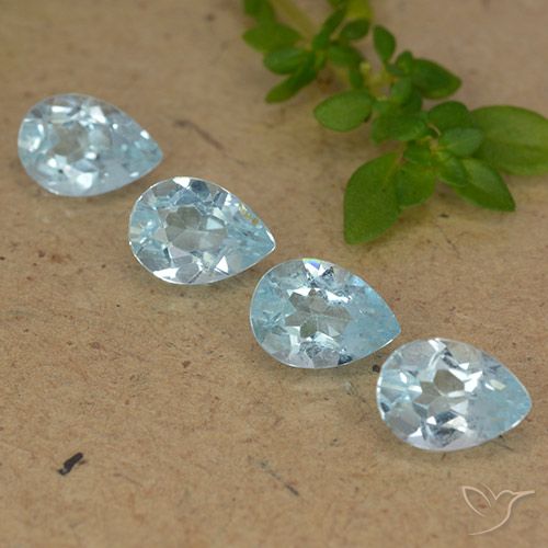 3.21 ct natürliche Himmerlblau Topas-Edelsteine, Birnenform, VVS-VS