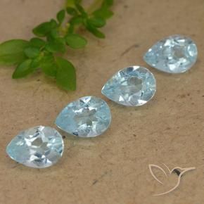 3.21 ct natürliche Himmerlblau Topas-Edelsteine, Birnenform, VVS-VS