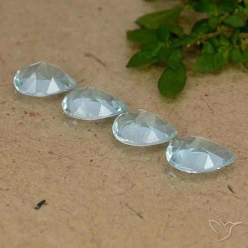 3.09 ct natürliche Himmerlblau Topas-Edelsteine, Birnenform, VVS-VS