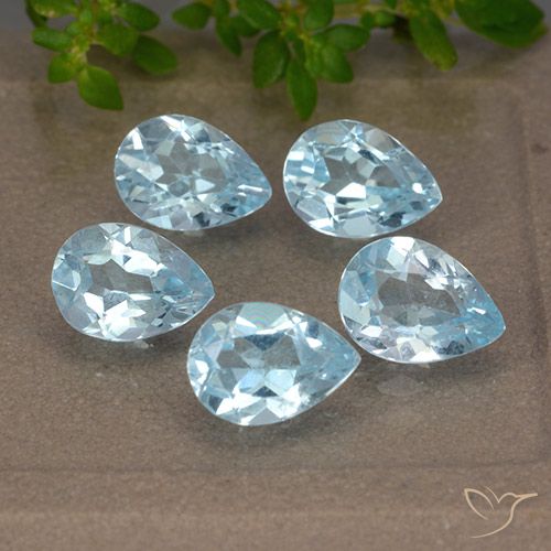 4.12ctw Natürlicher Himmerlblau Topas, Birnenform, VVS-VS