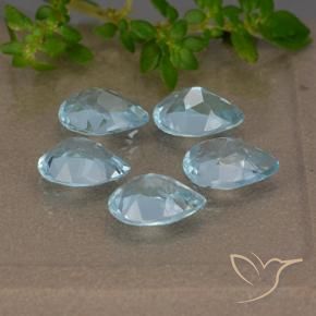 4.12 ct natürliche Himmerlblau Topas-Edelsteine, Birnenform, VVS-VS