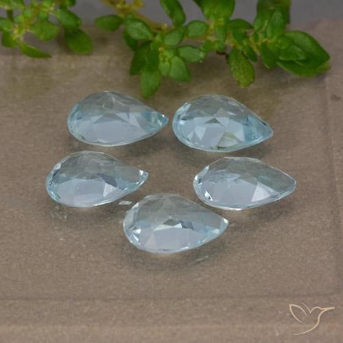 4.29 ct natürliche Himmerlblau Topas-Edelsteine, Birnenform, VVS-VS