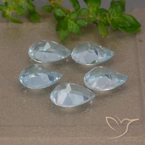 4.26 ct natürliche Himmerlblau Topas-Edelsteine, Birnenform, VVS-VS