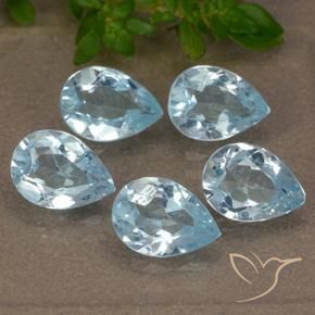 4.05 ct natürliche Himmerlblau Topas-Edelsteine, Birnenform, VVS-VS