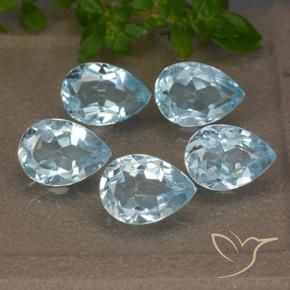 4.06 ct natürliche Himmerlblau Topas-Edelsteine, Birnenform, VVS-VS