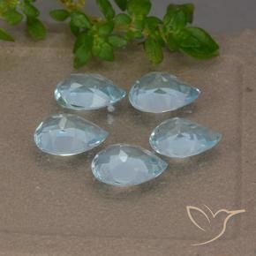 4.06 ct natürliche Himmerlblau Topas-Edelsteine, Birnenform, VVS-VS