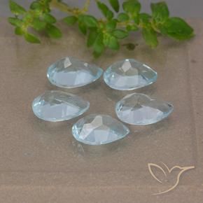 4.36 ct natürliche Himmerlblau Topas-Edelsteine, Birnenform, VVS-VS