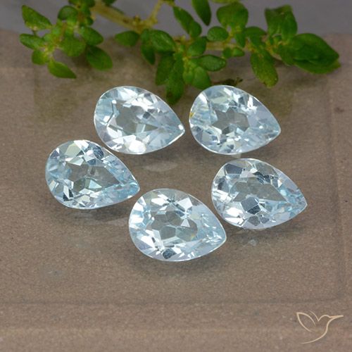 3.99ctw Natürlicher Himmerlblau Topas, Birnenform, VVS-VS