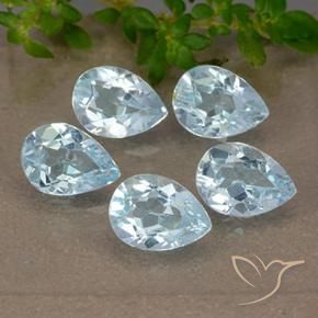 3.99 ct natürliche Himmerlblau Topas-Edelsteine, Birnenform, VVS-VS