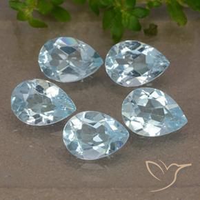 3.75 ct natürliche Himmerlblau Topas-Edelsteine, Birnenform, VVS-VS